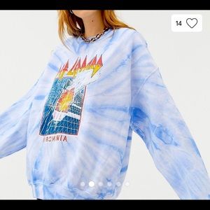 Tie dye Def Leppard sweatshirt